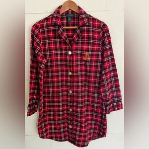 Ralph Lauren Red and Black Plaid Nightgown